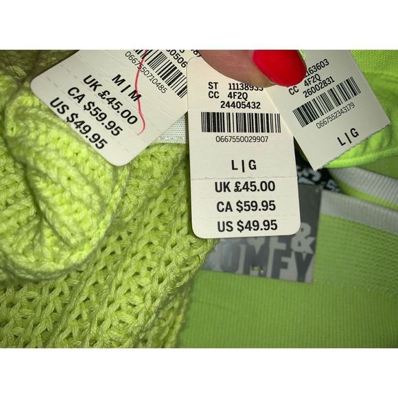 Victoria's Secret M SWEATER+L PANTS leggings+thong NEON YELLOW green VSX SPORT - Picture 6 of 6